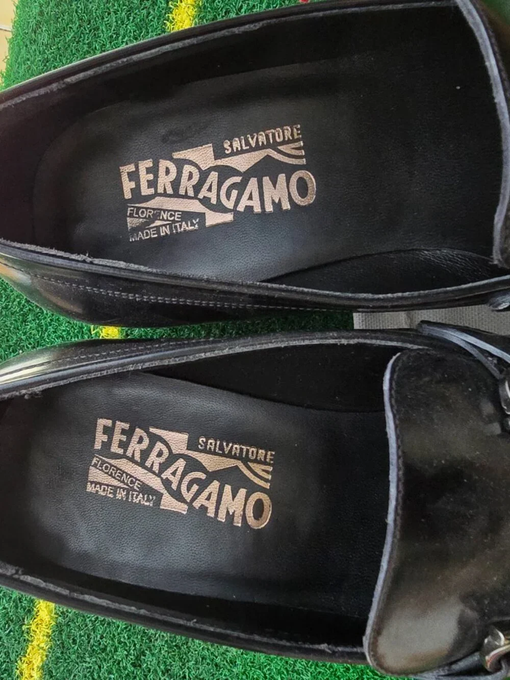 Salvatore Ferragamo Black Leather Gancini Bit Loafers Dress Shoes Men’s Sz 8 EE